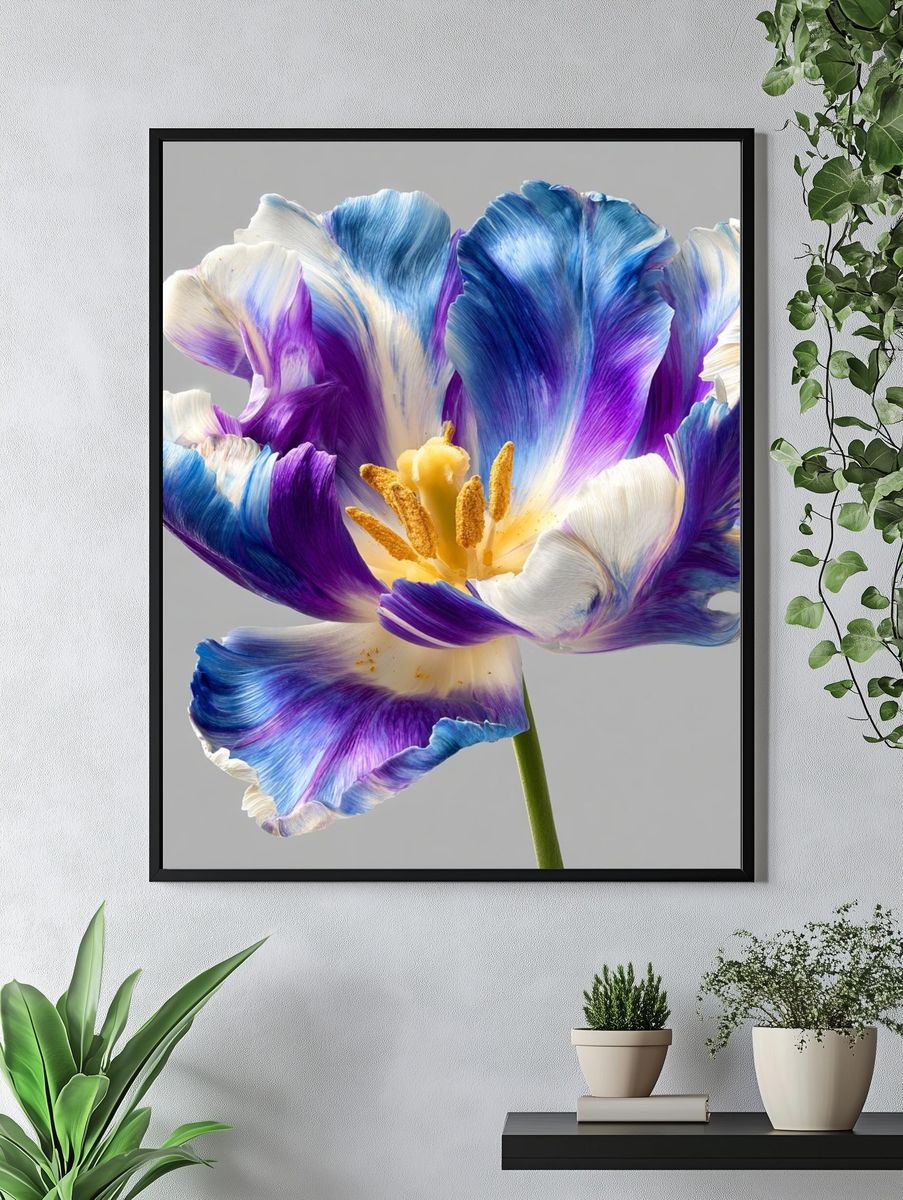 Vibrant Tulip — Botanical Print. — room view 4