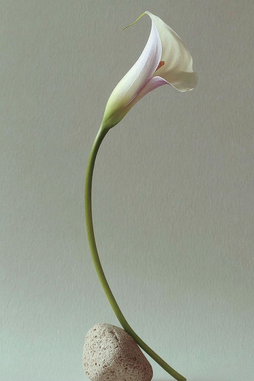 Elegant Calla Lily — Minimalist Print. poster — botanical art