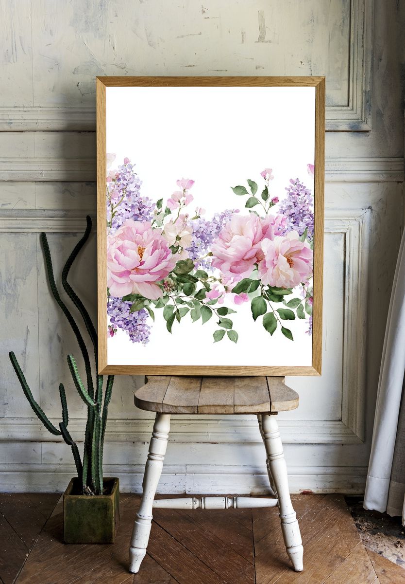 Floral Elegance — Botanical Print room preview