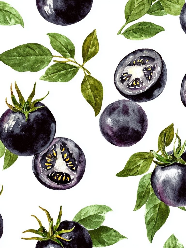 Black Tomato Botanical Print. poster — botanical art