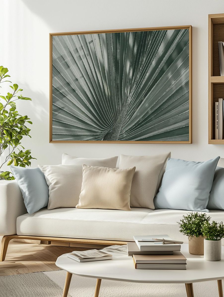 Tropical Leaf Texture — Botanical Print. — room view 2
