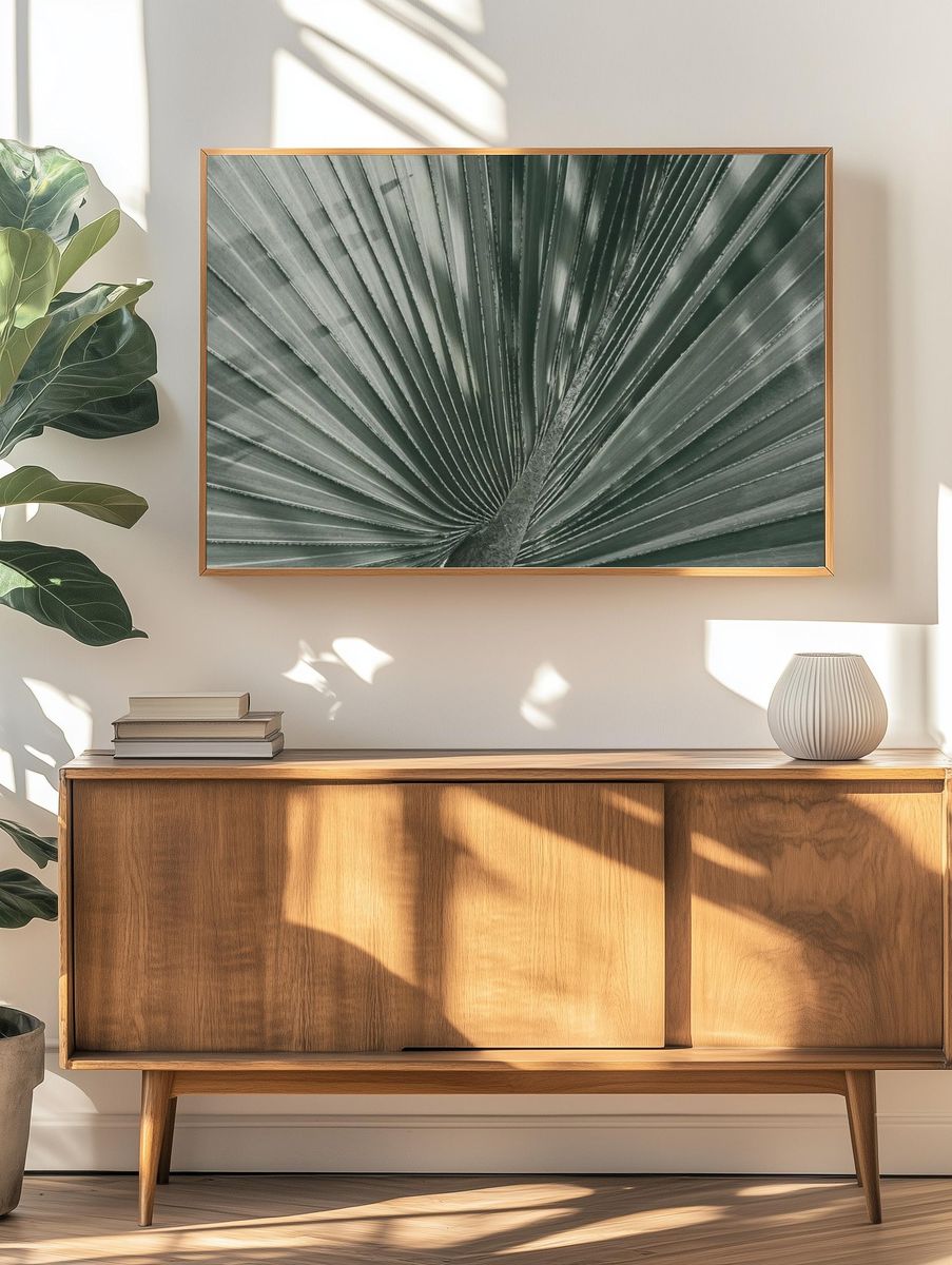 Tropical Leaf Texture — Botanical Print. — room view 3