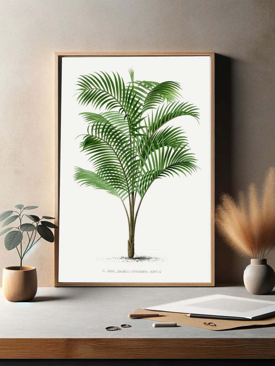 Calamus Asperrimus Botanical Print. — room view 2