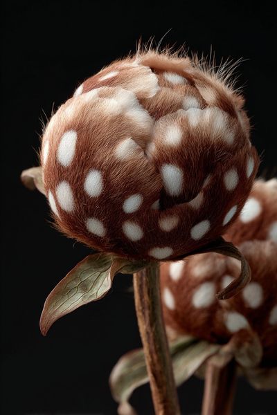 Fluffy Brown Botanical Poster. poster print