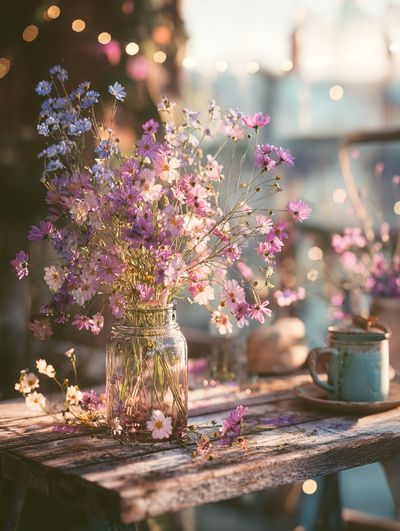 Wildflower Bouquet — Botanical Print. poster