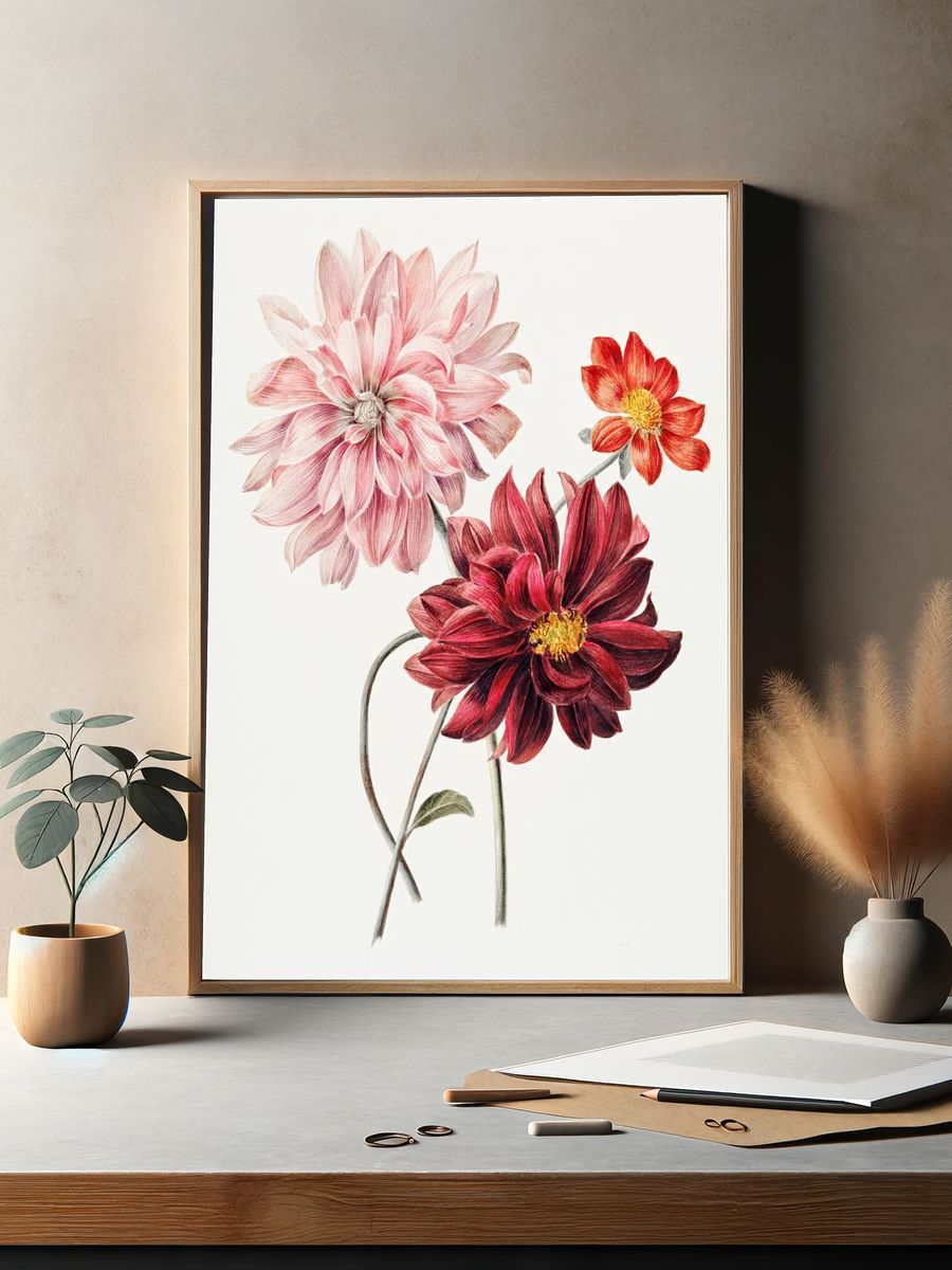 Floral Bouquet — Botanical Print. — room view 2