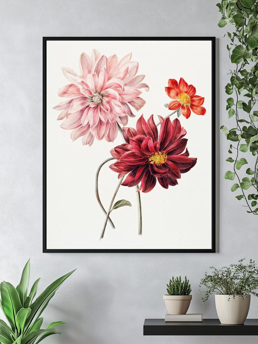 Floral Bouquet — Botanical Print. — room view 4