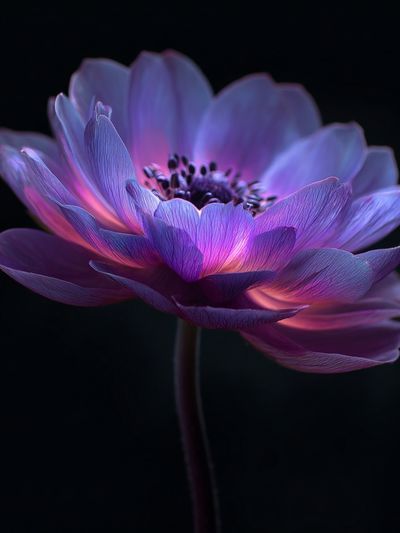 Purple Flower — Botanical Print. poster print
