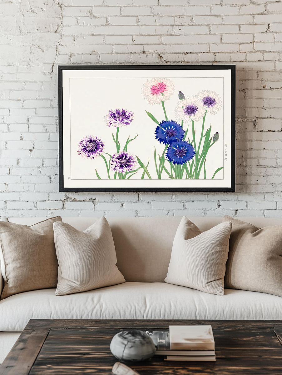 Colorful Flowers — Botanical Print. room preview