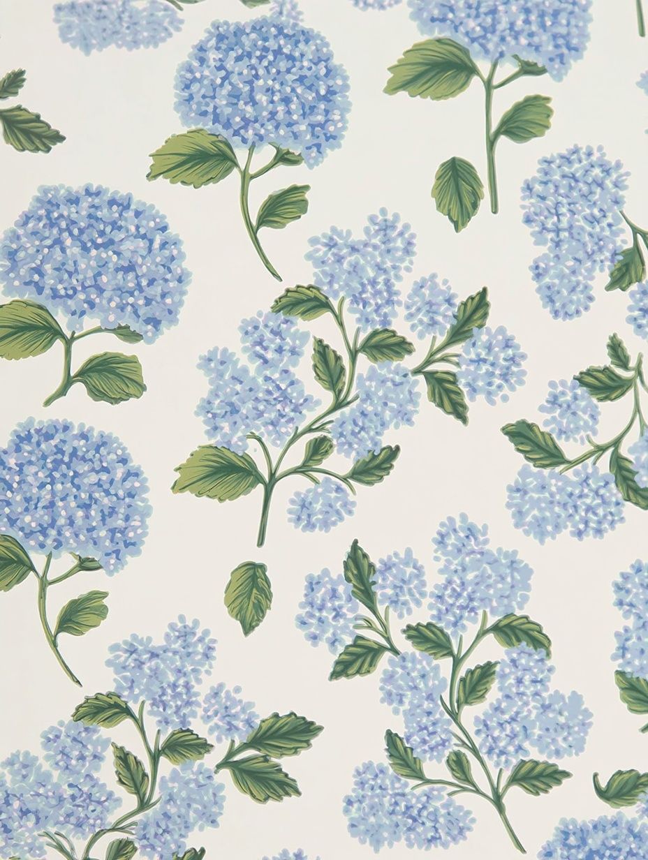 Hydrangea Floral Illustration Poster. poster detail