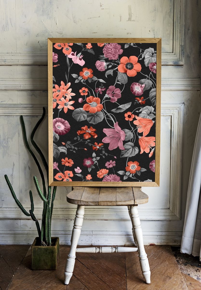Floral Elegance — Botanical Print room preview