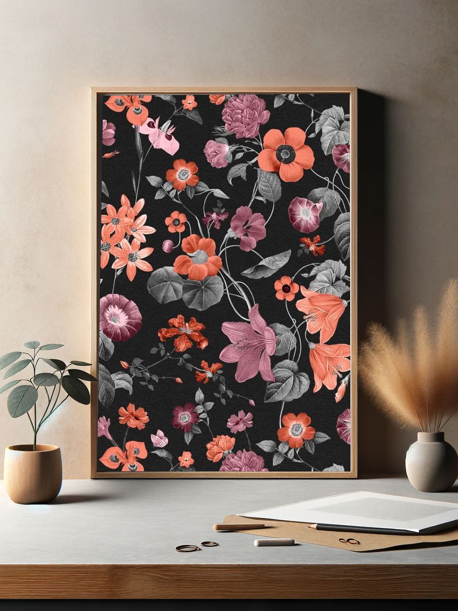Floral Elegance — Botanical Print. — room view 2