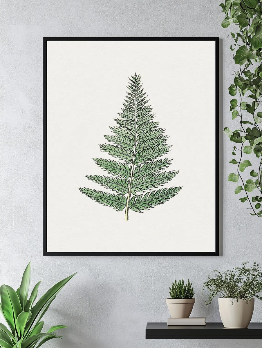 Fern Leaf Botanical Print. — room view 4