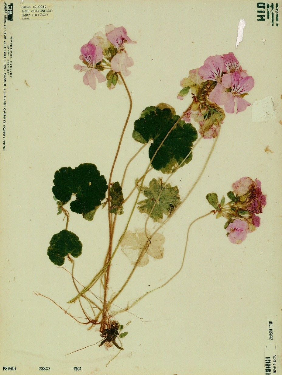 Pink Geranium Botanical Poster. poster detail