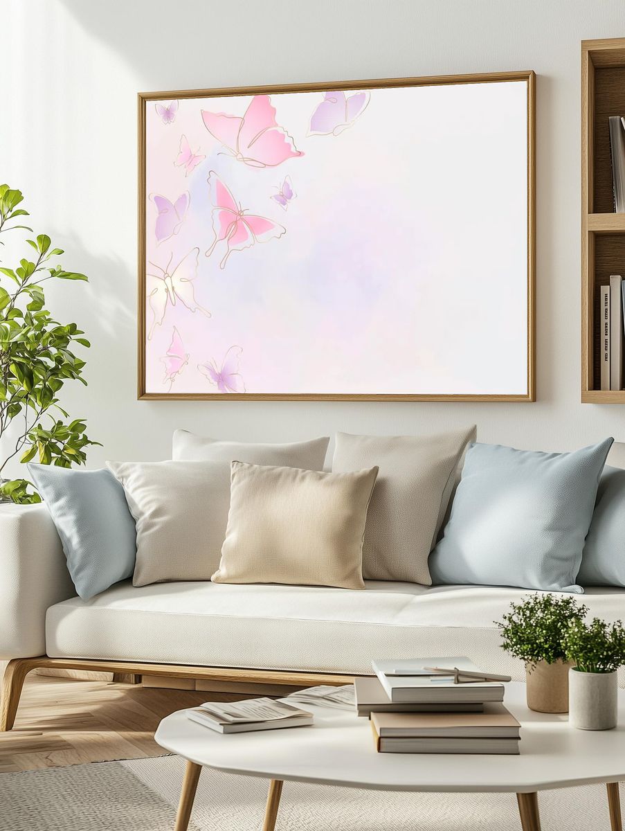 Butterfly Dreams — Watercolor Print. — room view 2