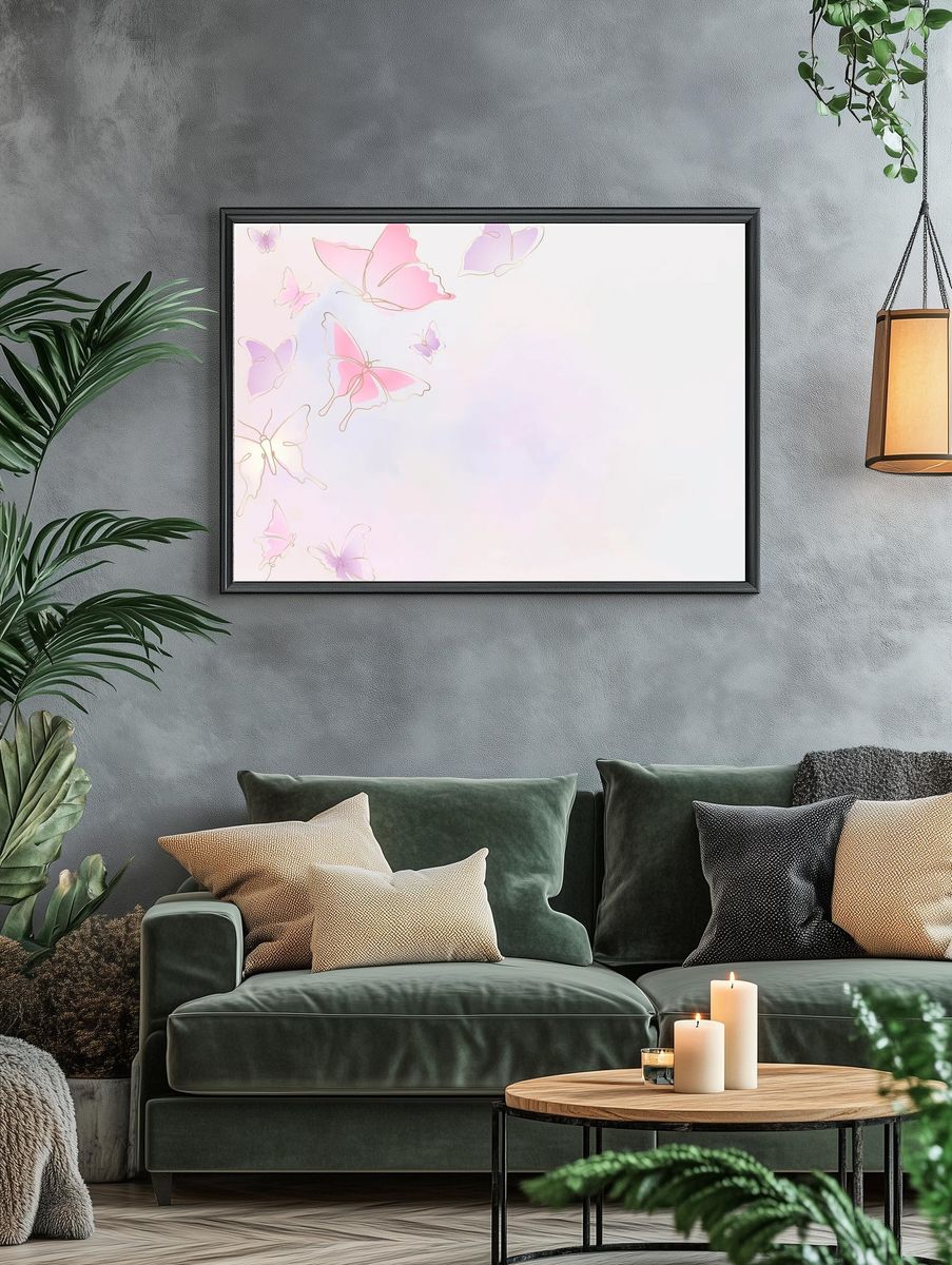 Butterfly Dreams — Watercolor Print. — room view 4