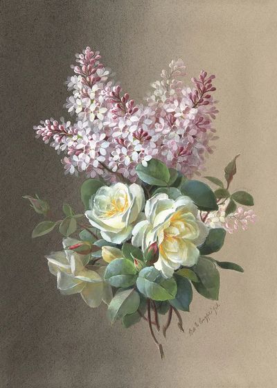 Floral Bouquet — Vintage Print. poster print