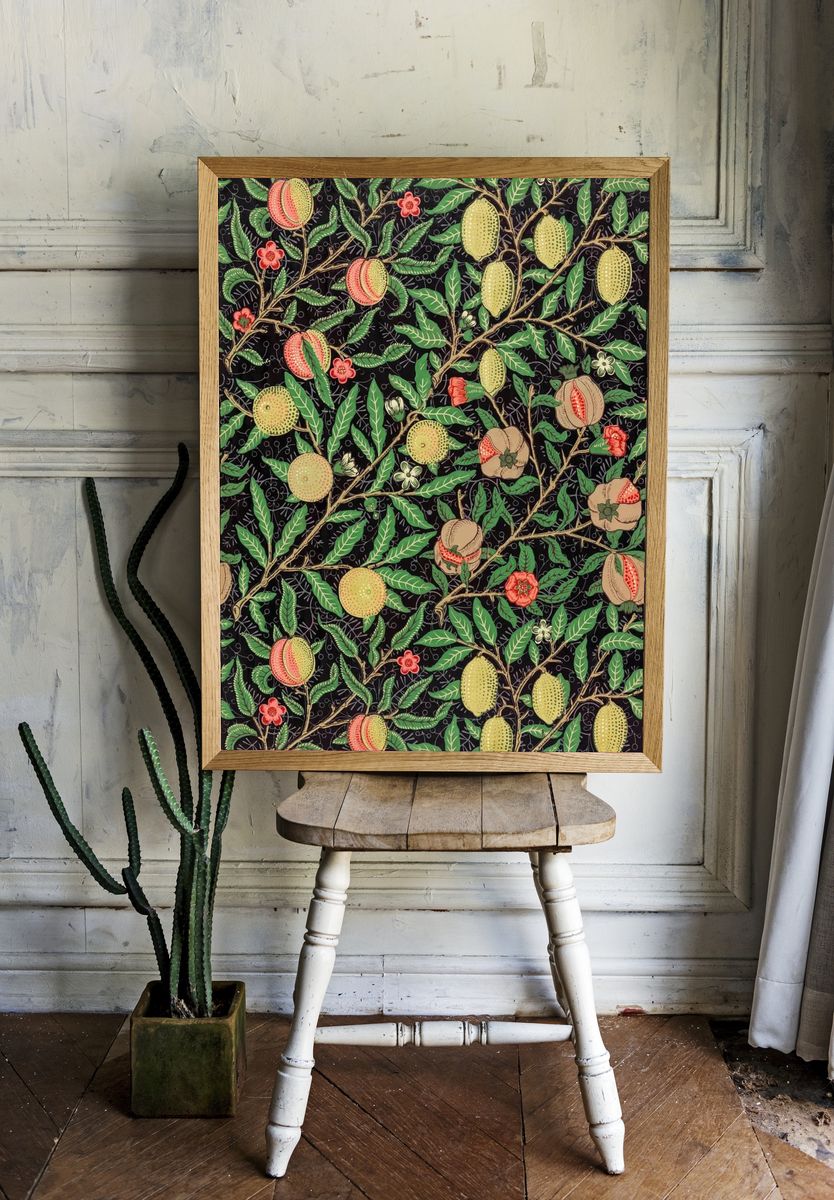 Fruit and Floral Pattern — Botanical Print room preview