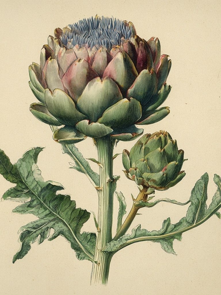 Artichoke Botanical Print. poster — botanical art