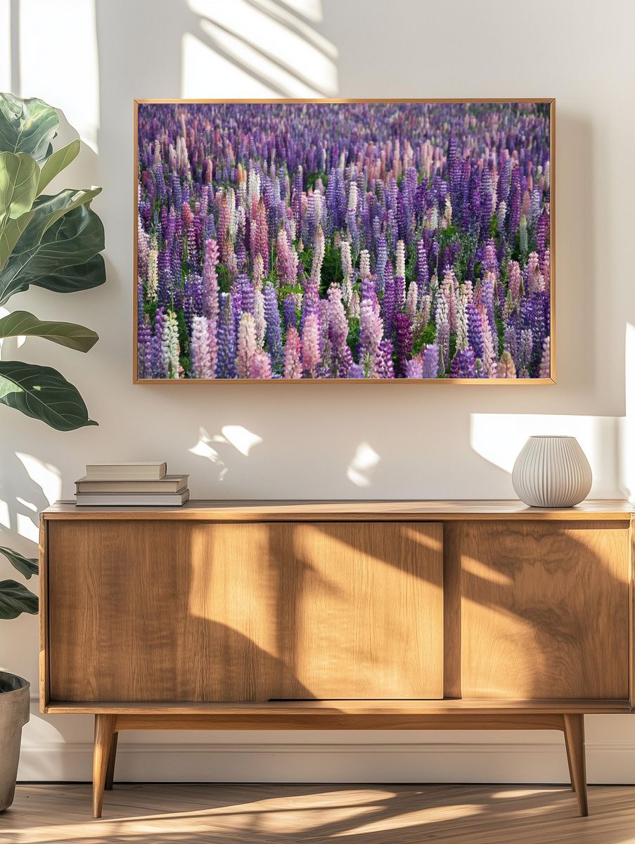 Lupine Field — Botanical Print. — room view 3