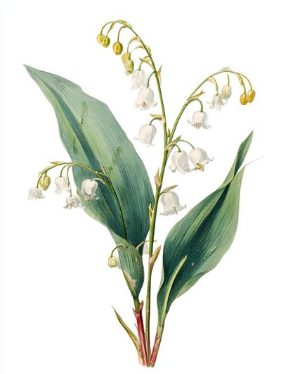 Lily of the Valley Botanical Print. poster