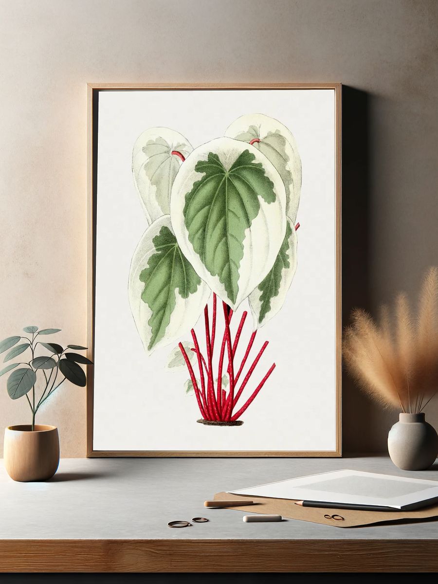 Tropical Leaves Botanical Print. — room view 2