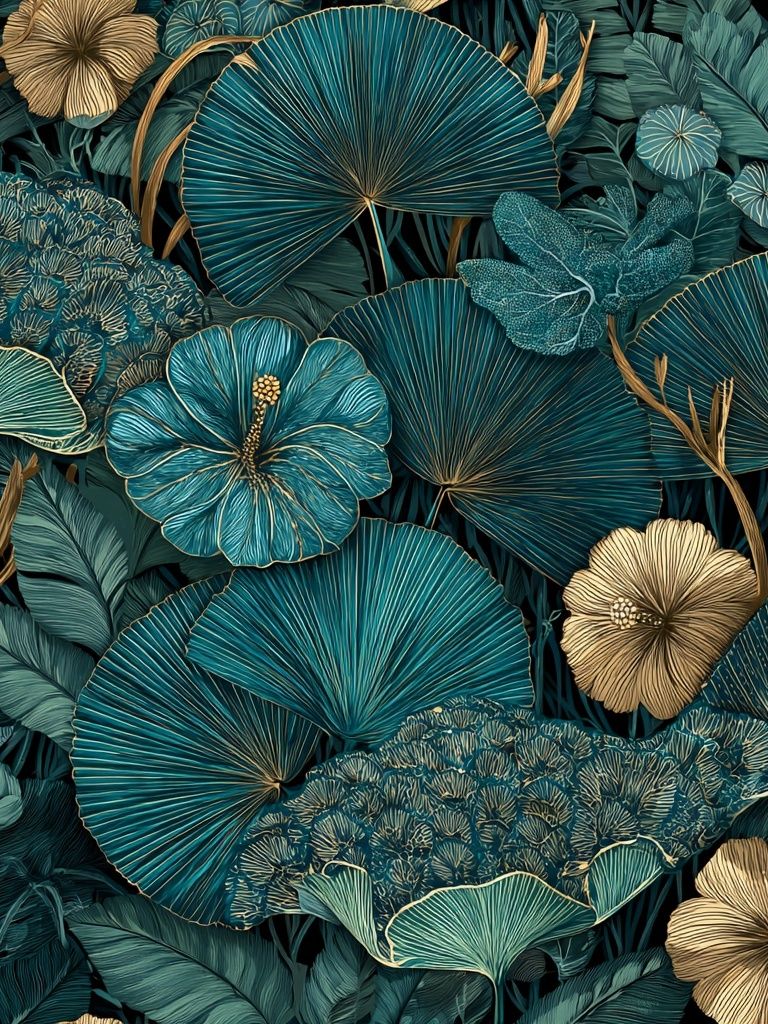 Tropical Botanical Pattern Poster. poster — botanical art