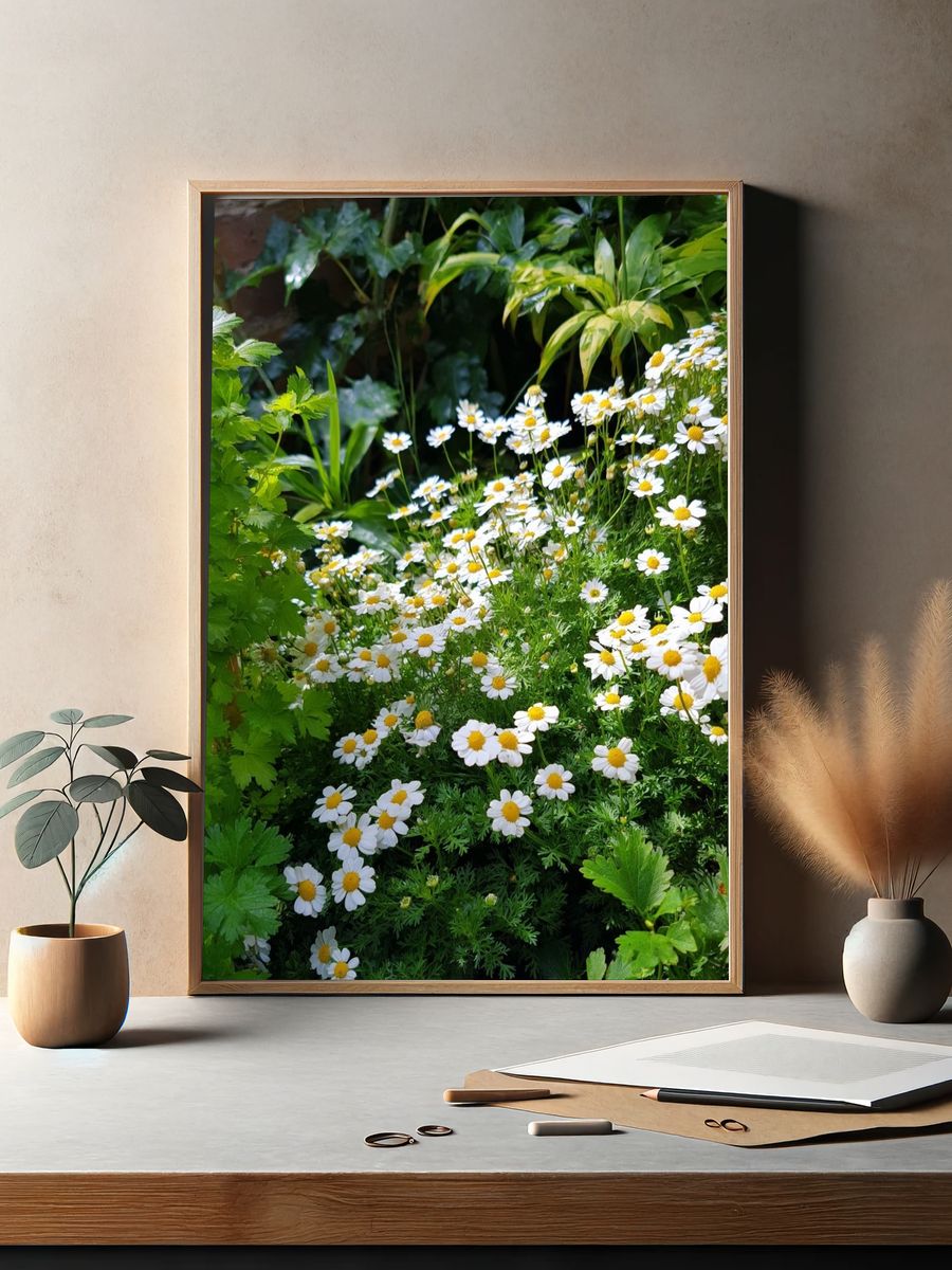 Daisy Garden — Botanical Print. — room view 2