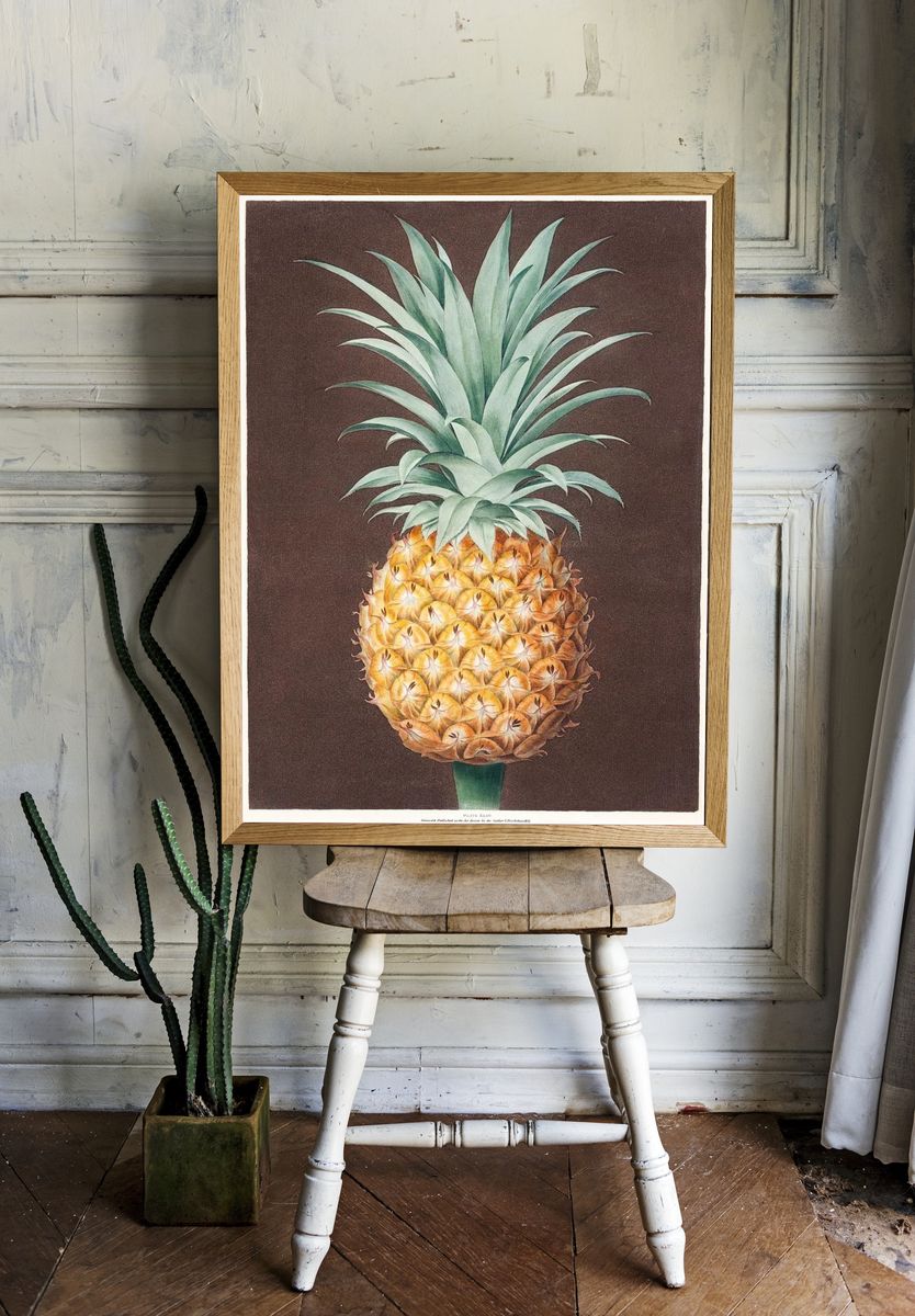 Pineapple Botanical Print room preview
