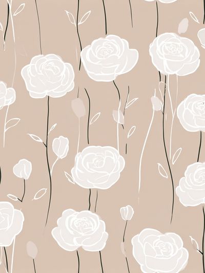 White Roses — Botanical Print. poster print