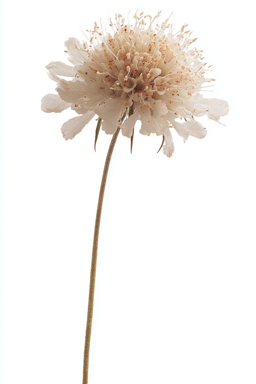 Delicate White Flower — Botanical Print. poster detail