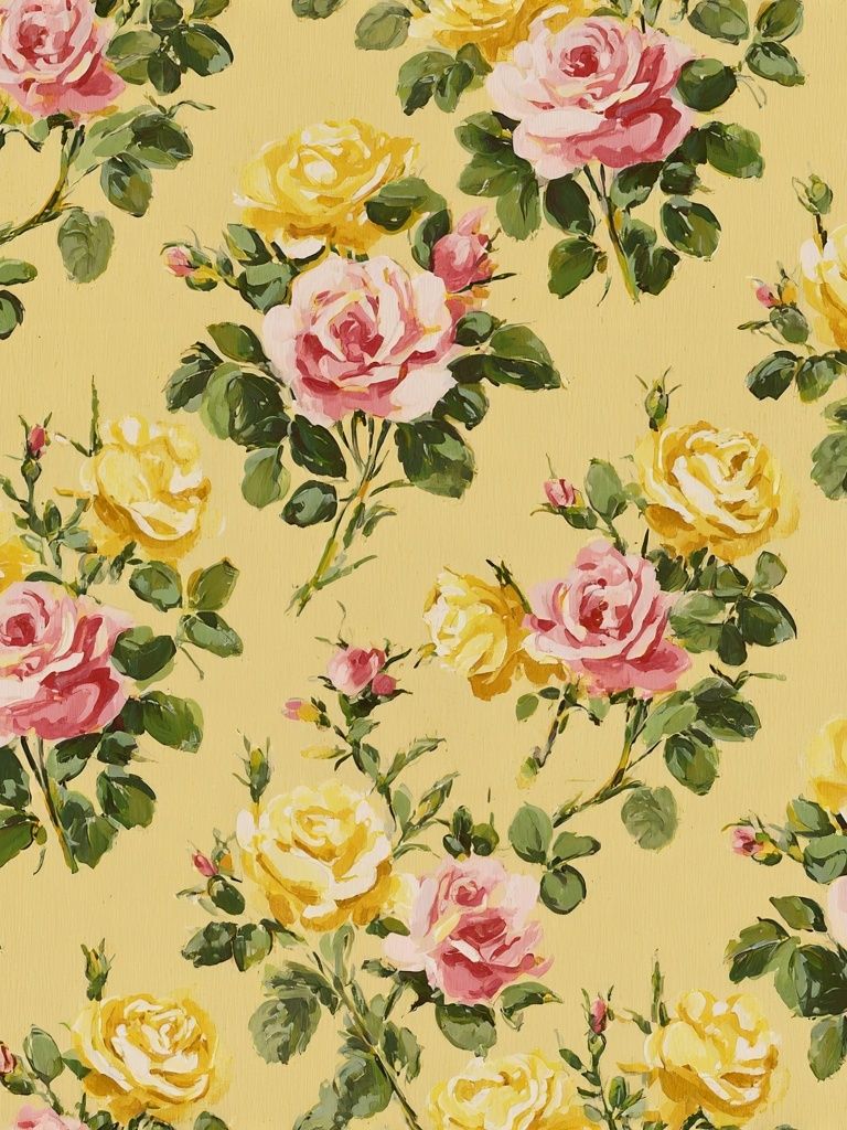 Yellow Floral Roses — Botanical Print. poster — botanical art