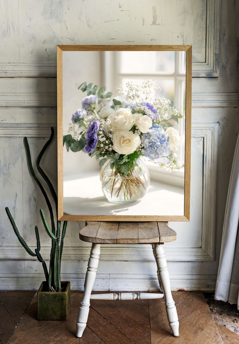 Elegant Floral Bouquet — Botanical Print room preview