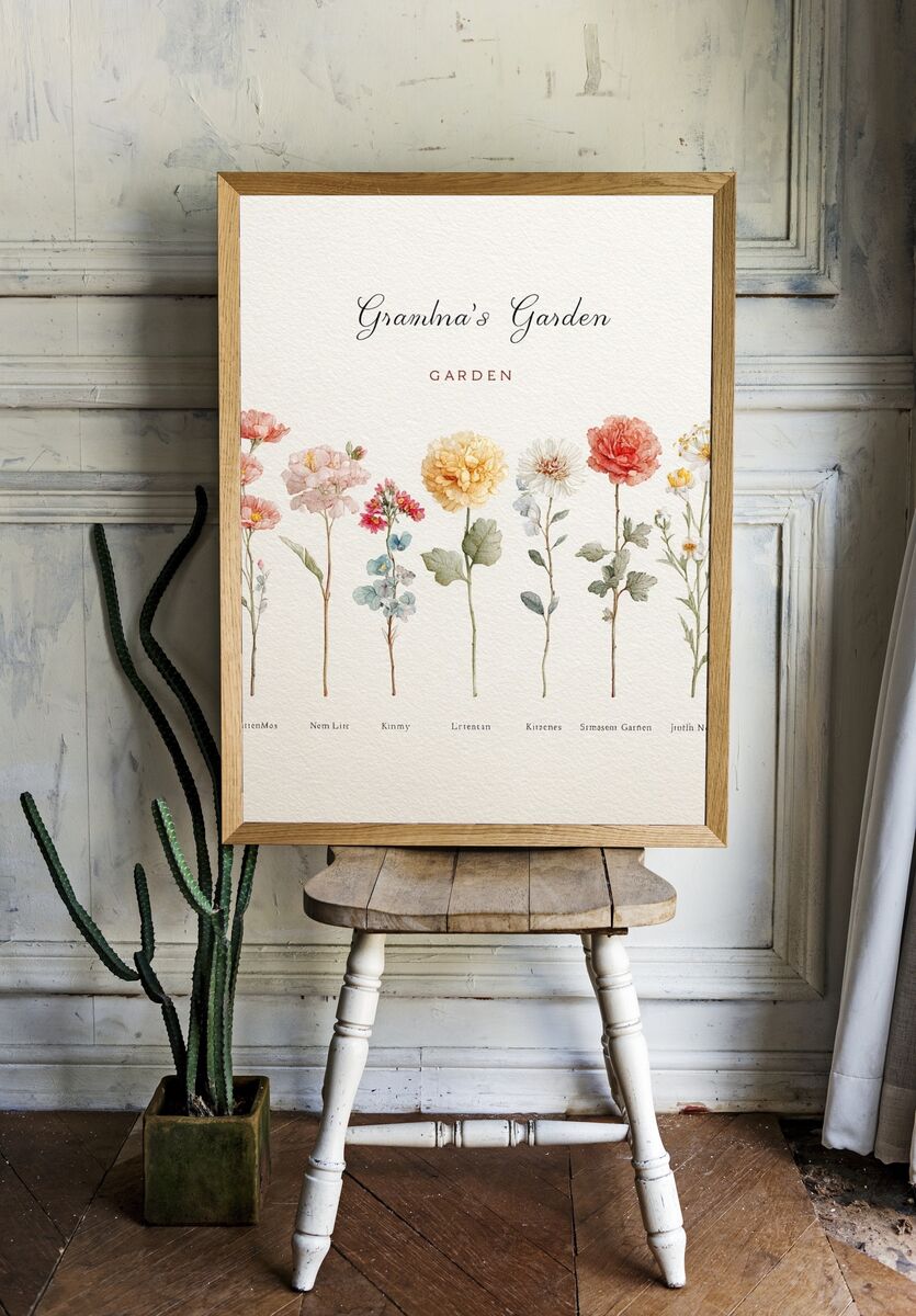 Grandma's Garden — Botanical Print room preview