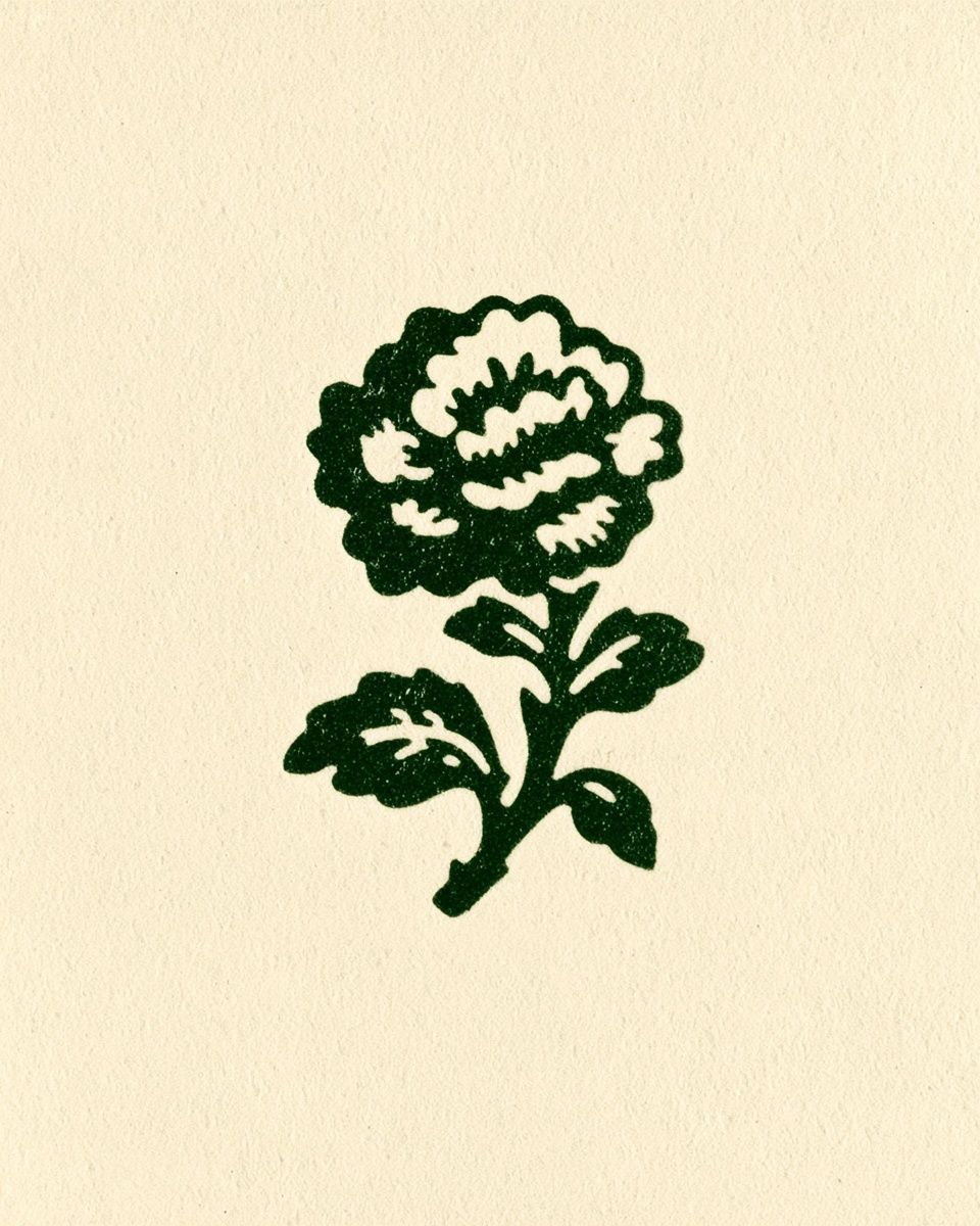 Green Floral Illustration Poster. poster detail