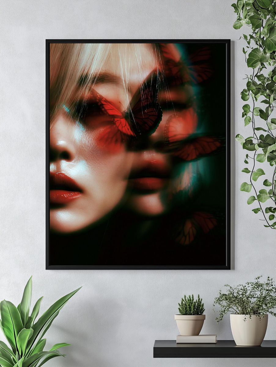 Butterfly Dream Portrait Print. — room view 4