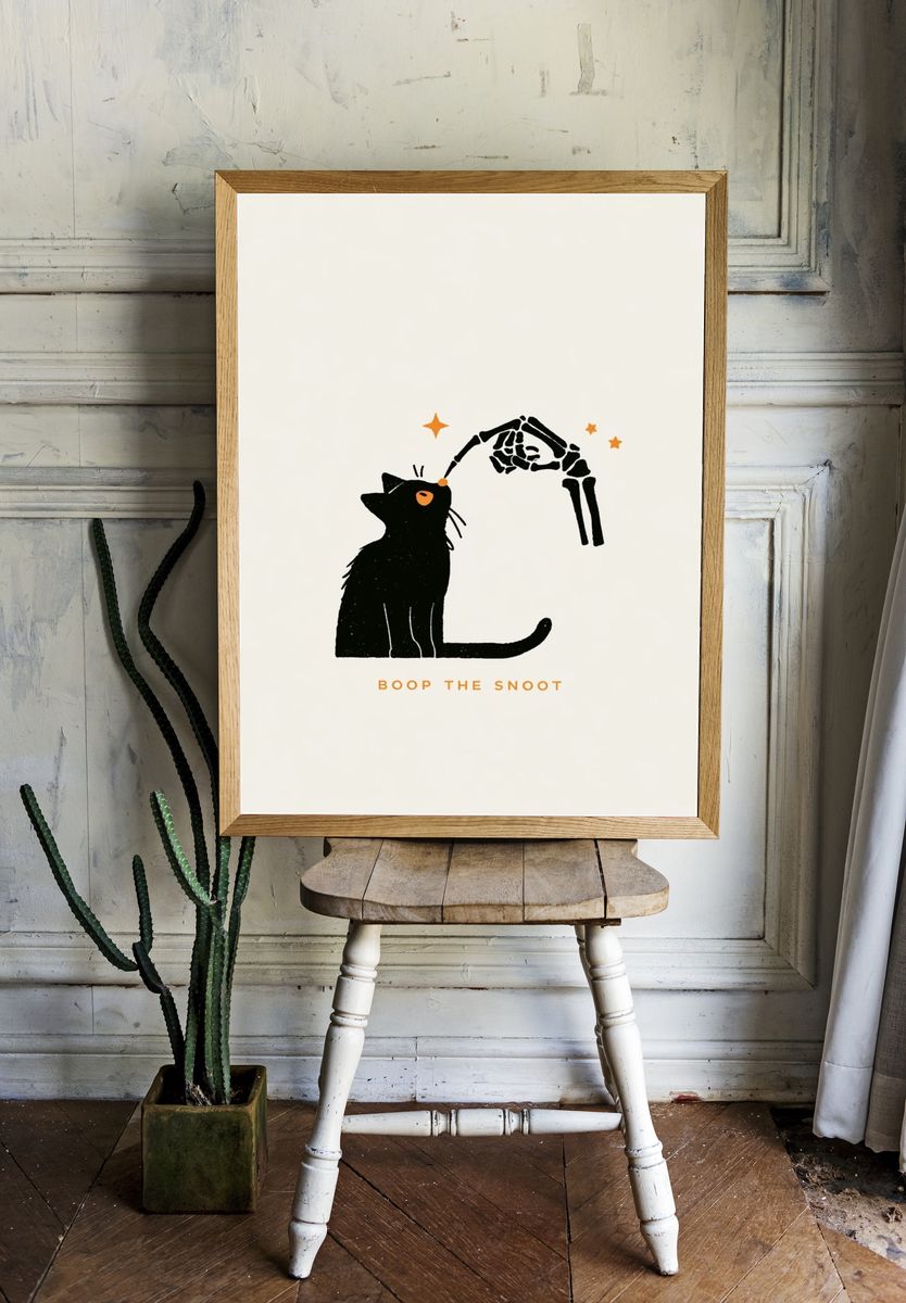 Boop the Snoot Cat Typography Poster. room preview