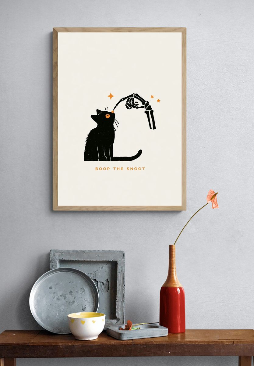 Boop the Snoot Cat Typography Poster. — room view 3