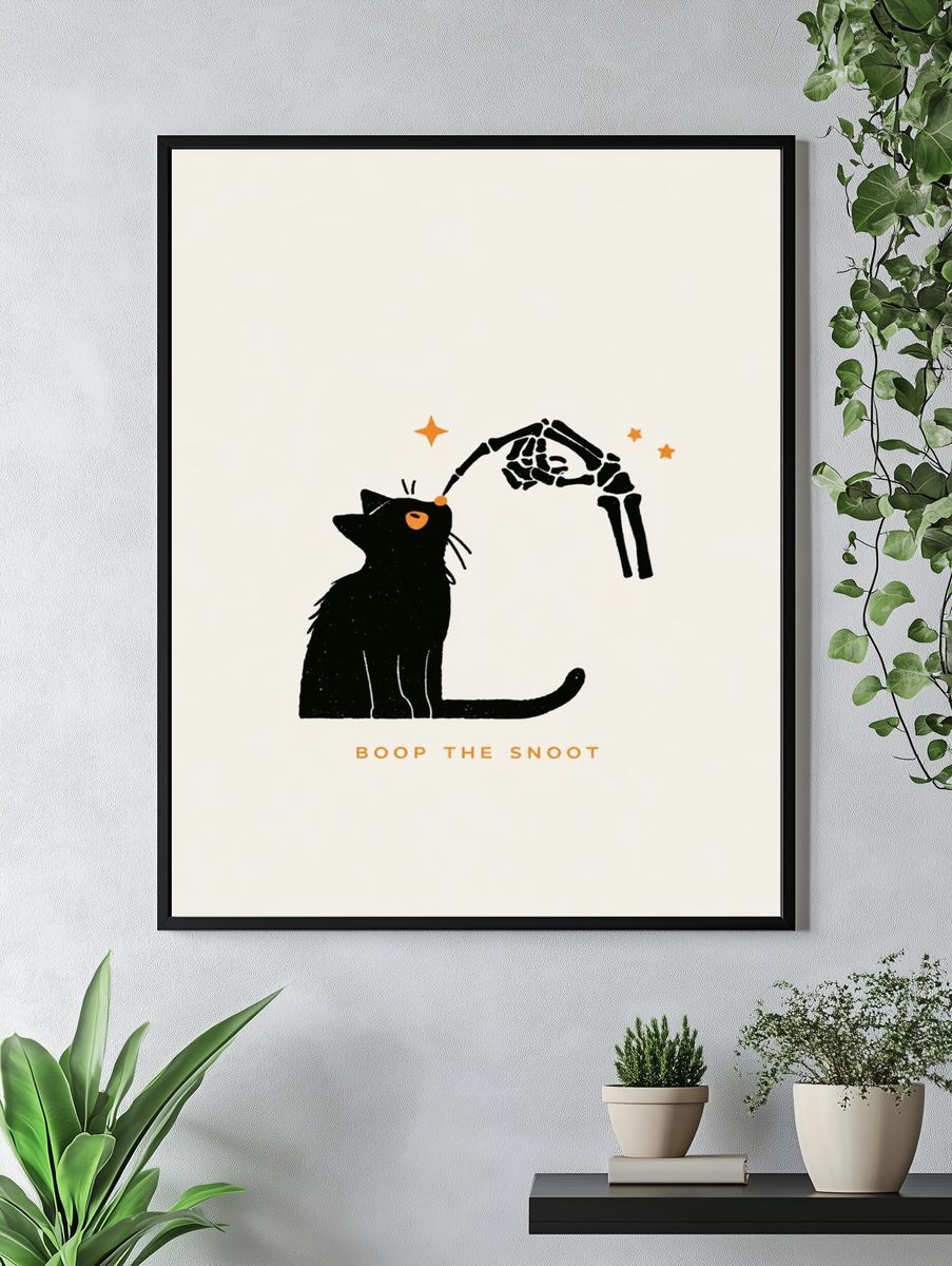 Boop the Snoot Cat Typography Poster. — room view 4