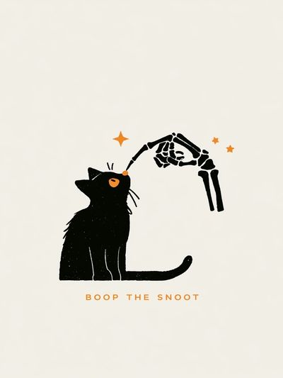 Boop the Snoot Cat Typography Poster. poster