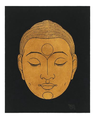 Buddha Face — Minimalist Print. poster print