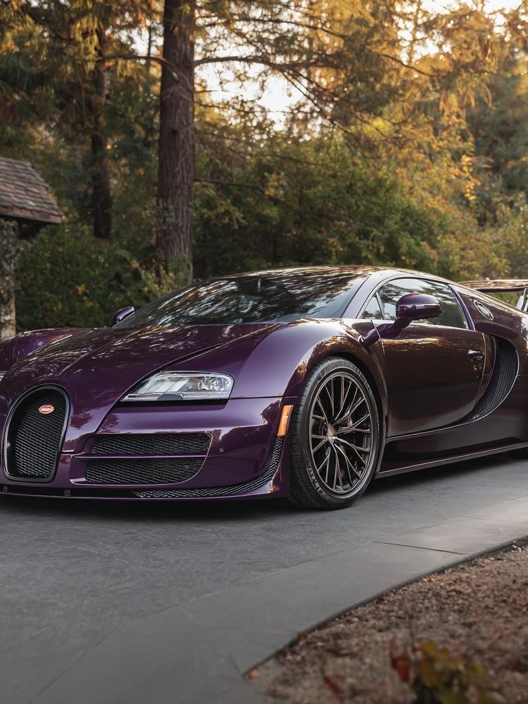 Purple Bugatti Supercar Photography Poster. poster — photography art