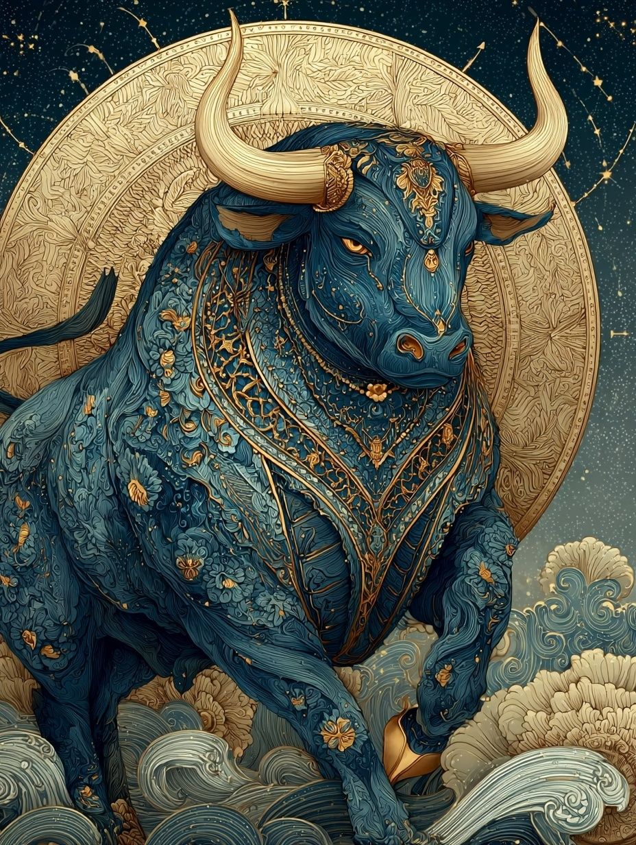 Majestic Bull — Illustration Print. poster — illustration art