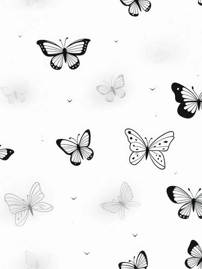 Butterfly Pattern Minimalist Print. poster