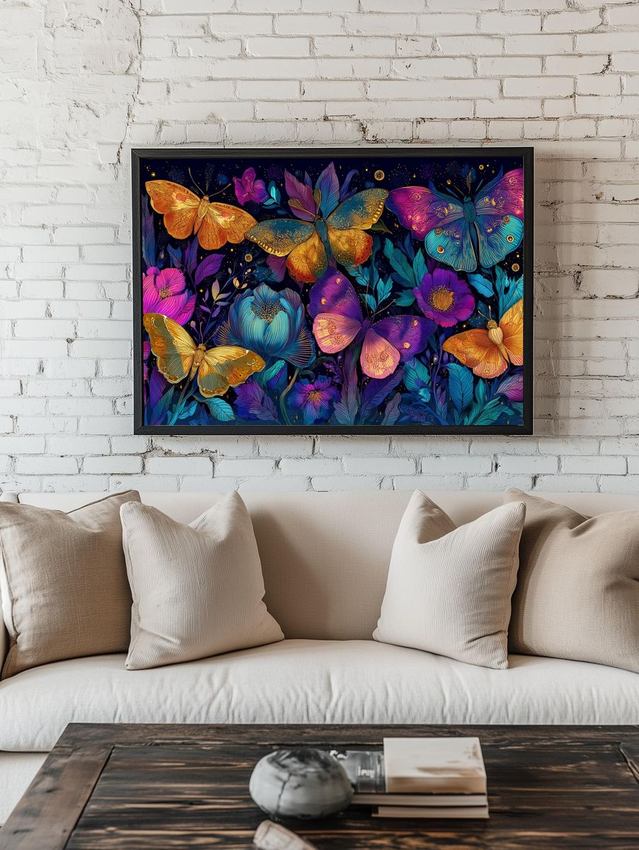 Butterfly Garden Digital-Art Poster room preview