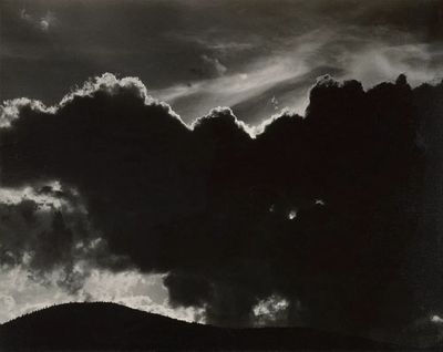 Dramatic Clouds — Black-White Print. poster