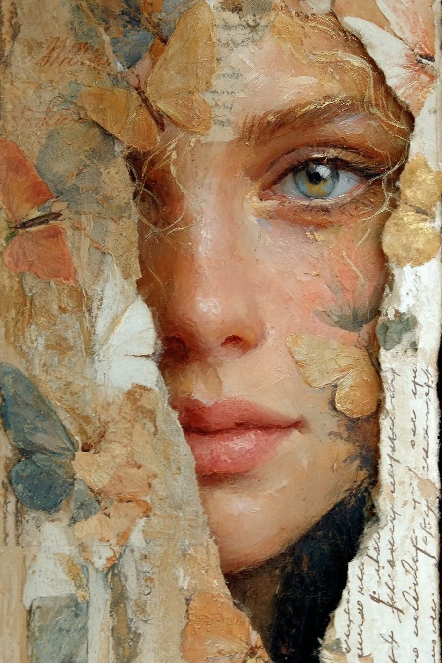 Butterfly Woman — Fine Art Print. poster detail