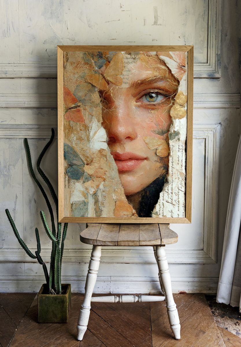 Butterfly Woman — Fine Art Print room preview