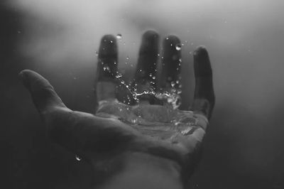 Water Splash — Black and White Photography Poster. poster