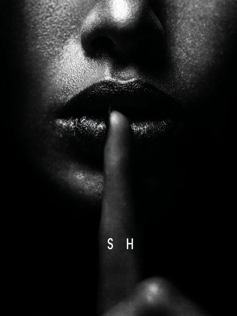 Shh — Black and White Photography Poster. poster — photography art
